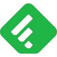 Logo de Feedly - Abstracción de un documento en con fondo verde