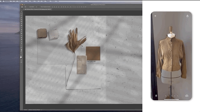 Gif con demostración de funcionamiento de ClipDrop. Toma un objeto del mundo real y con realidad aumentada lo copia al computador.